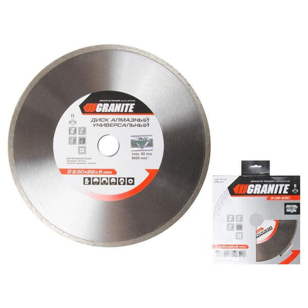

Диск алмазный Granite - 230 мм плитка(9-05-230)