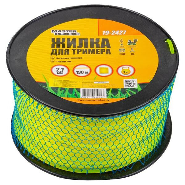 

Леска для триммера Mastertool - 2,7 мм x 138 м квадрат(19-2427)