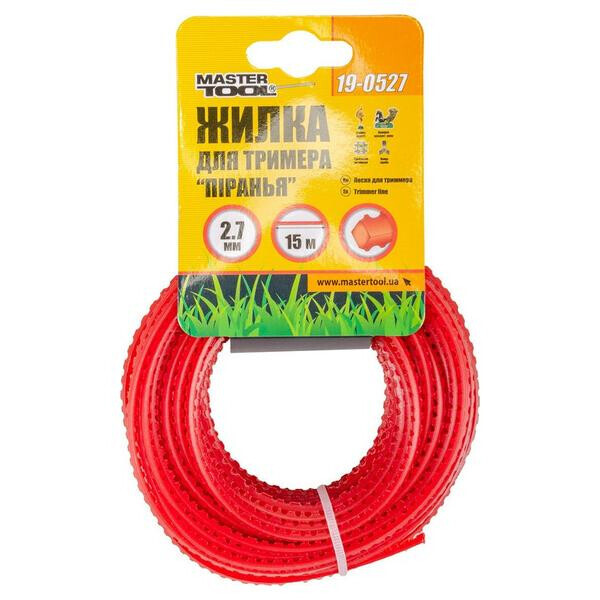 

Леска для триммера Mastertool - 2,7 мм x 15 м квадрат пиранья(19-0527)