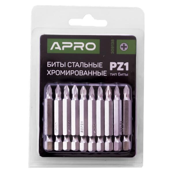 

Бита Apro - PZ1 x 50 мм хром (10 шт.)(309138)