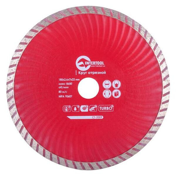 

Диск алмазный Intertool - 180 мм турбоволна Pro(CT-2009)
