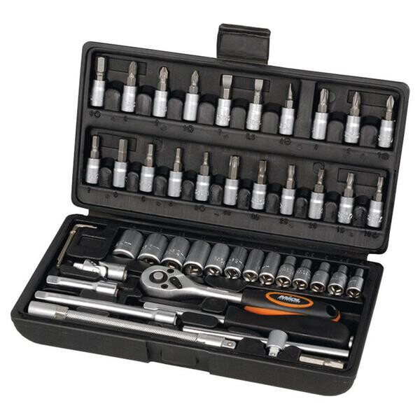 

Набор инструмента Miol - 1/4" 46 ед.(58-160)