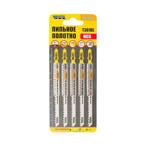 

Полотно пильное для лобзика Mastertool - T301DL 132 мм x 6T, дерево (5 шт.)(14-2821)