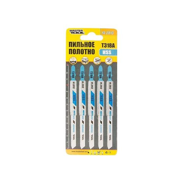 

Полотно пильное для лобзика Mastertool - T318A 132 мм x 21T, металл (5 шт.)(14-2813)