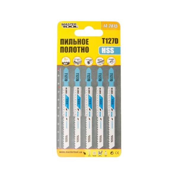 

Полотно пильное для лобзика Mastertool - T127D 100 мм x 8T, металл (5 шт.)(14-2815)