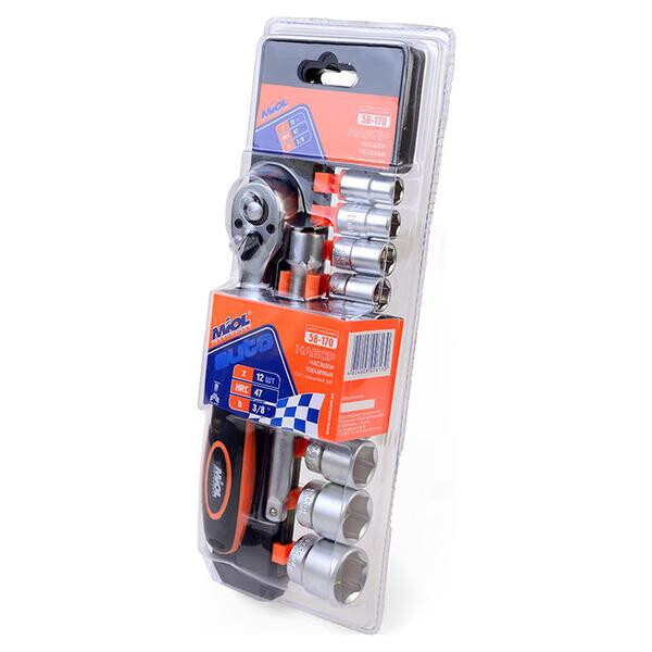 

Набор инструмента Miol - 1/2" 12 ед., на планке(58-140)