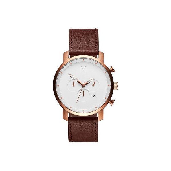 

Часы MVMT MC01-RGDBR Chrono Rose Золотой Natural Tan 45mm 10ATM