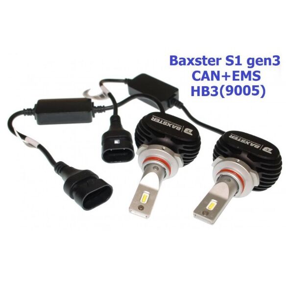 

LED лампы Baxster S1 gen3 HB3 (9005) 5000K CAN+EMS (2 шт)