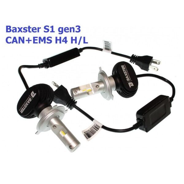 Акція на LED лампы Baxster S1 gen3 H4 H/L 6000K CAN+EMS (2 шт) від Allo UA