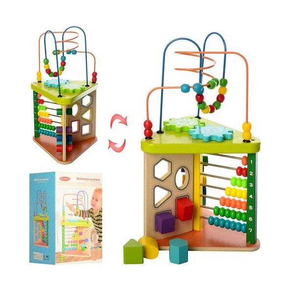 

Центр развивающий деревянный Vivi wood toy, лабиринт, сортер, (MD 1258)