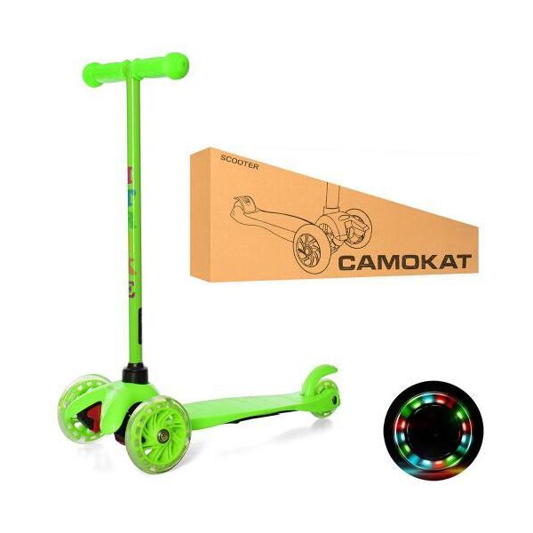 

Детский трехколесный самокат с подсветкой колес iTrike MINI BB3-013-5-GR Салатовый