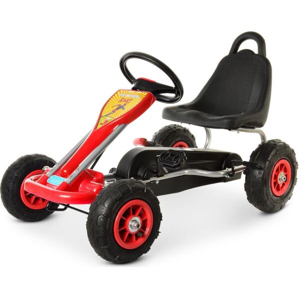 

Детский карт (веломобиль) М 1564-3 Bambi kart с большими колесами, ручным тормозом и регулировкой расстояния