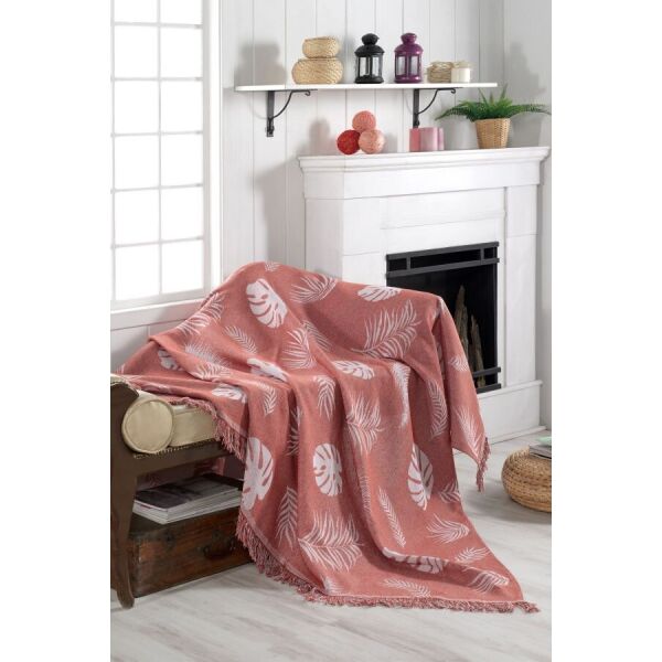 

Плед-накидка Eponj Home Buldan Keten - Monstera 170*220 kiremit кирпичный (svt-2000022282314)