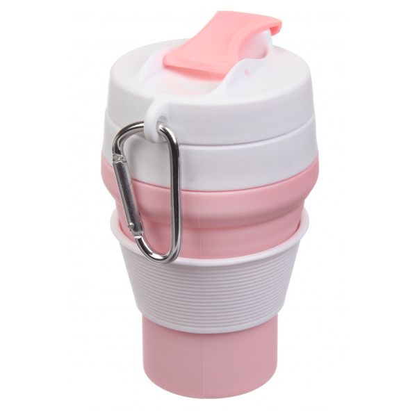 

Silicone cup Transformer с карабином 350 мл pink