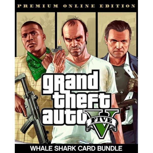 

Игра Grand Theft Auto V (GTA V): Premium Online Edition + Whale Shark Card Bundle для ПК (Ключ активации Rockstar Games)