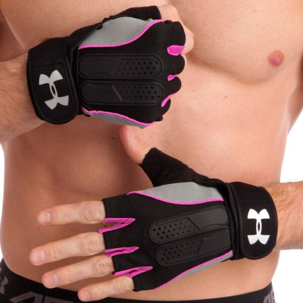 

Перчатки атлетические Under Armour Weightlifting Gloves Черный-розовый (XL) (BC-2682-M-BBL)
