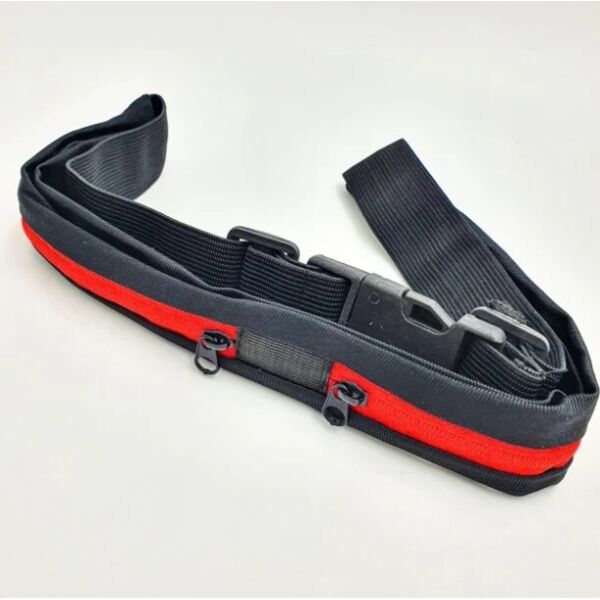 

Спортивная сумка для бега на пояс CF88 Pocket Belt Черный-красный (2 отделения) (RB 5546-3-R)
