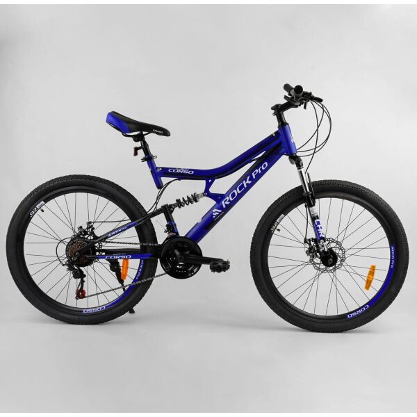 

Велосипед Спортивный CORSO «Rock-Pro» 26" дюймов 37925 синий 03560