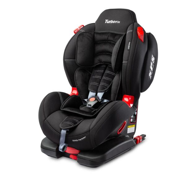 

Автокресло Caretero Sport Turbo Fix группа 1-2 (9-25 кг) с регулировкой спинки, 6 позиций + система Isofix, TopTether и боковая защита Черный