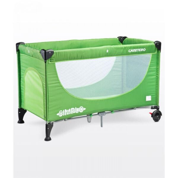 

Манеж-кроватка 2 в 1 Caretero Simplo Green с колесами и двойной системой блокировки Double-Lock + сумка для транспортировки