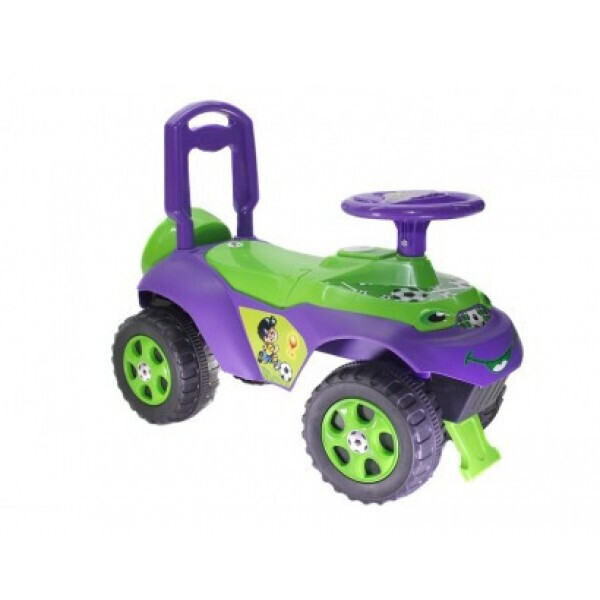 

Машинка-каталка Doloni Toys Автошка Зеленый/Фиолетовый с музыкальными эффектами и родительской ручкой