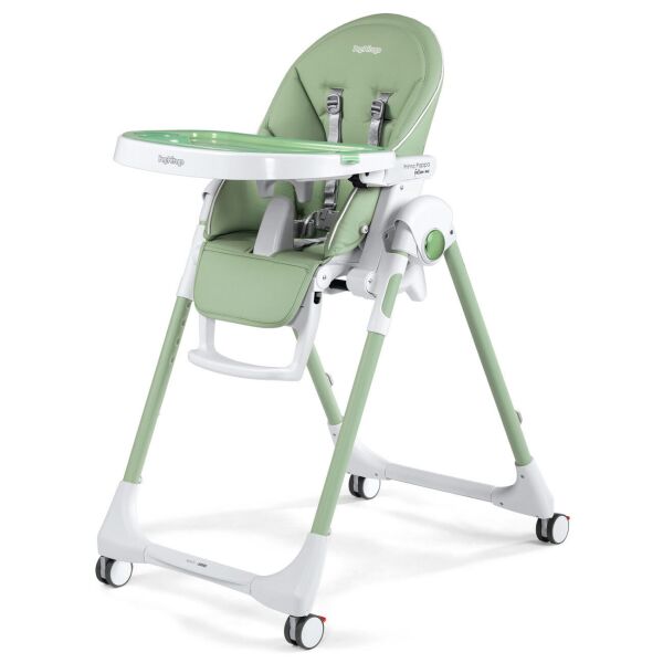 

Стульчик для кормления Peg-Perego Prima Pappa Follow Me Мятный с колесами и съемной столешницей + 7 позиций регулировки высоты