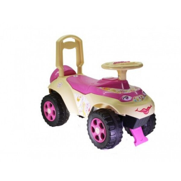 

Машинка-каталка Doloni Toys Автошка Бежевый/Розовый с музыкальными эффектами и родительской ручкой