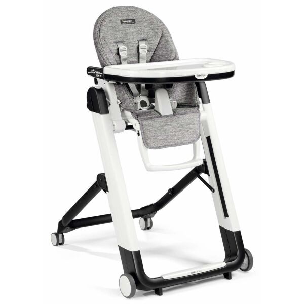 

Стульчик для кормления Peg-Perego Siesta Follow Me Светло-серый с регулировкой высоты, 9 положений + система Stop&Go