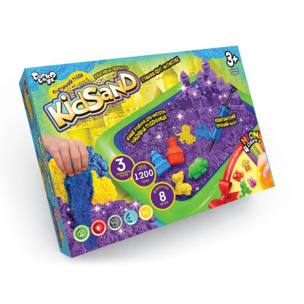 

Кинетический песок «KidSand 2» 1200г+песочница(KS-02-02U)