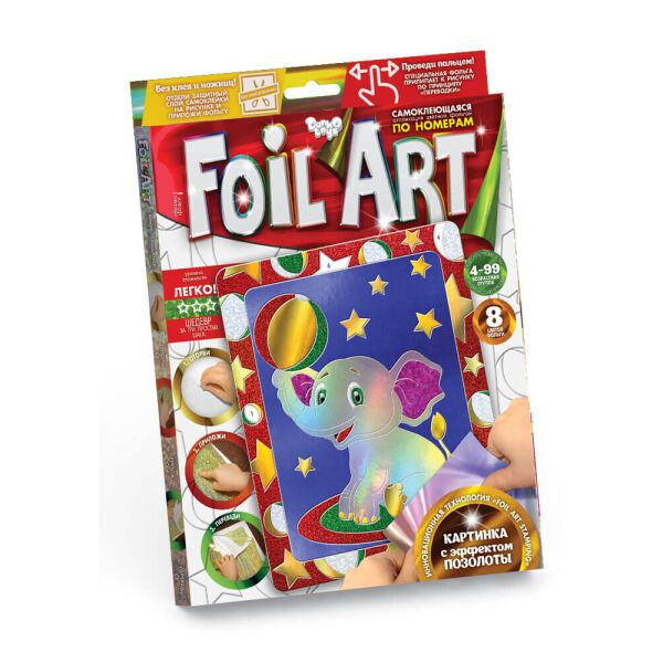

Набор для творчества Foil Art Аппликация цветной фольгой(FAR-01-10)