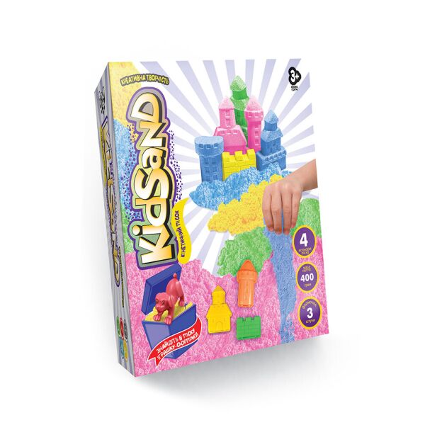

Кинетический песок «Kid Sand», микс цветов, 400г(KS-04-01U,02U,03U)