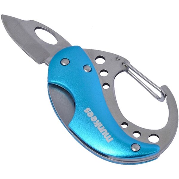 

Munkees 2517 брелок-нож Mini Carabiner Knife blue