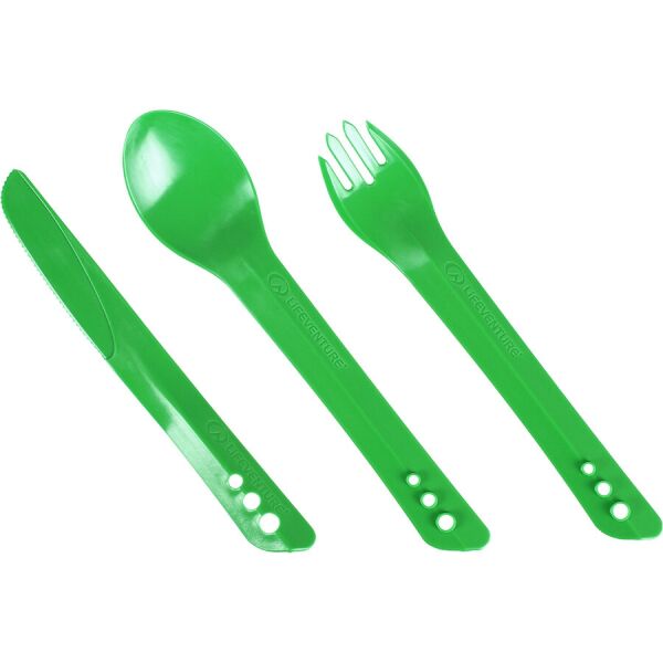 

Lifeventure вилка, ложка, нож Ellipse Cutlery green