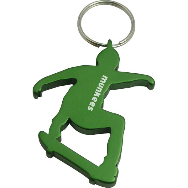 

Munkees 3494 брелок-открывашка Skateboarder green