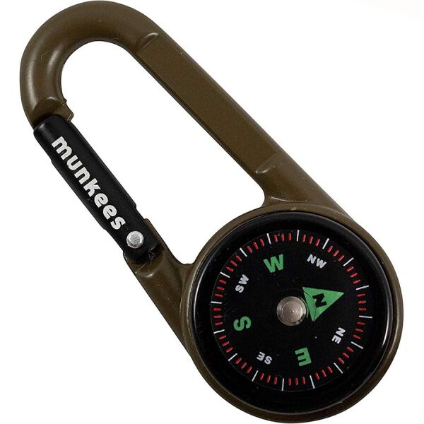 

Munkees 3137 брелок-компас Thermometer military brown
