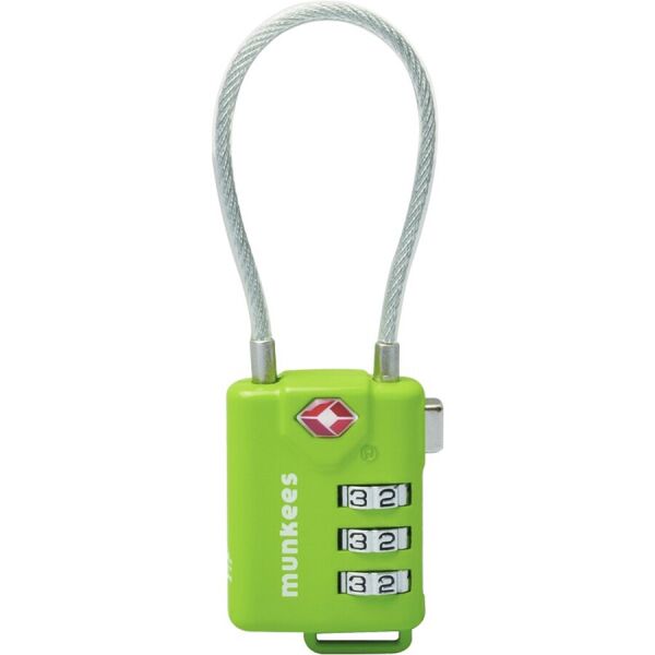 

Munkees 3609 брелок-замок TSA Cable Combi Lock lime