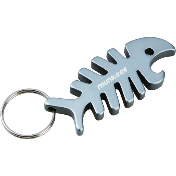 

Munkees 3428 брелок-открывашка Fish Bone grey