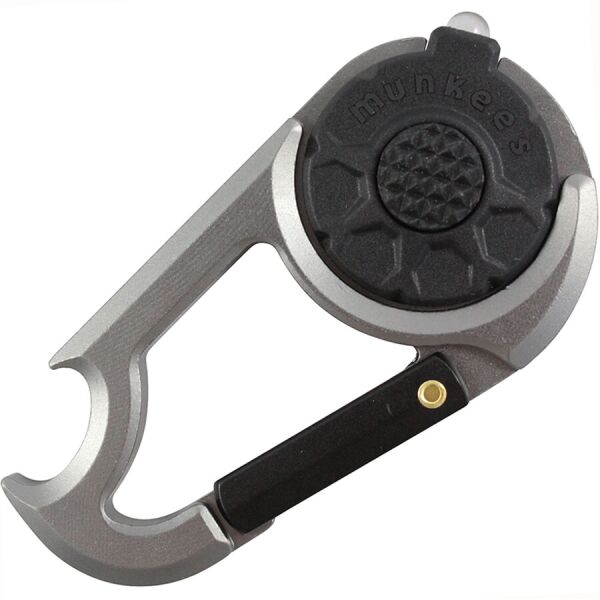 

Munkees 1089 брелок-фонарик Carabiner LED with Bottle Opener NEW grey