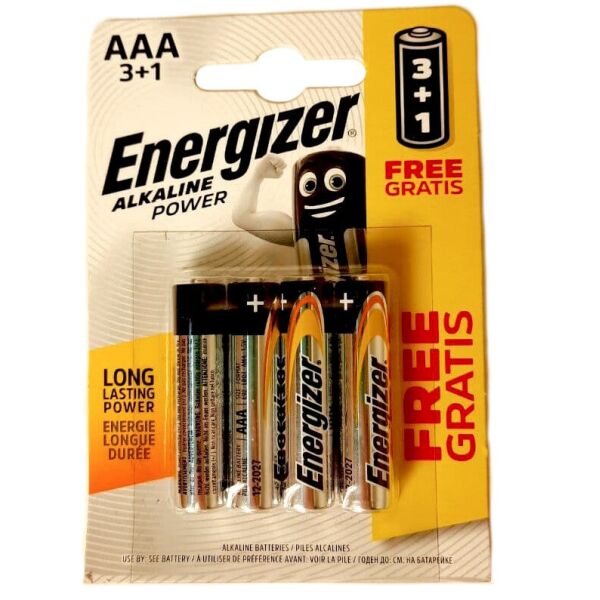 

Батарейки Energizer Alkaline AAA LR03, 4 шт