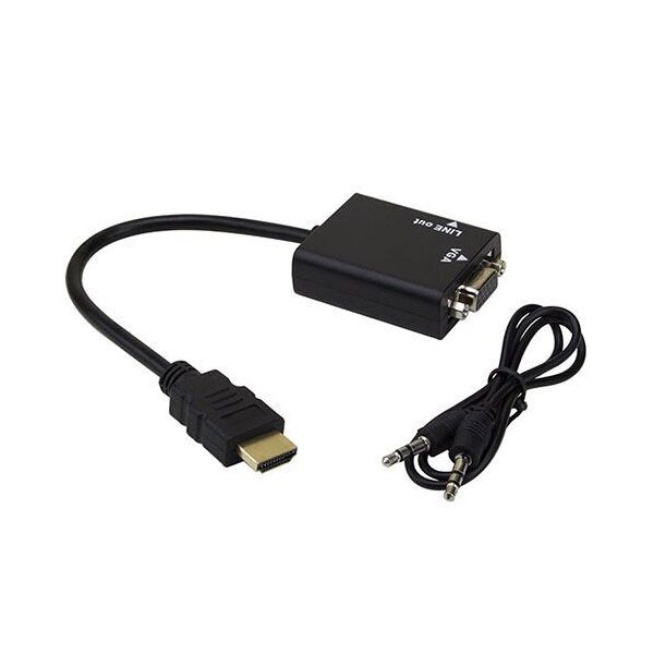 

HDMI на VGA адаптер конвертер видео + аудио 1080P