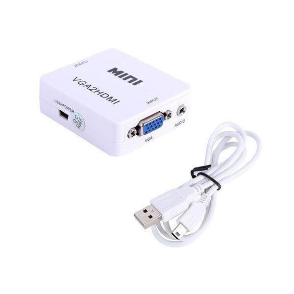 

VGA - HDMI TV конвертер видео, аудио, 1080P, Белый SKL