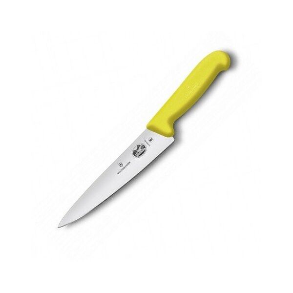 

Ніж кухонний Victorinox Fibrox Carving обробний 19 см жовтий