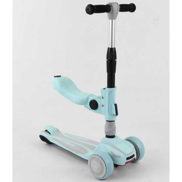 

Самокат трехколесный с сидением MAXI Best Scooter ST-17905, бирюзовый