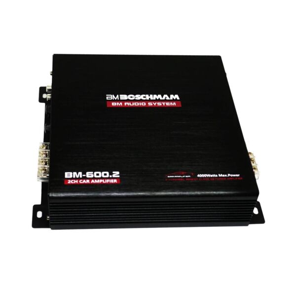 

Автомобильный усилитель звука Boschmam BM Audio BM-600.2 двухканальный 4000W (4_00499)
