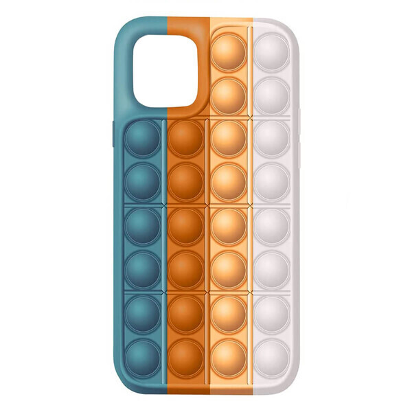 Чехол антистресс Поп-Ит iLoungeMax Pop It Orange Rainbow для iPnone 12 | 12 Pro