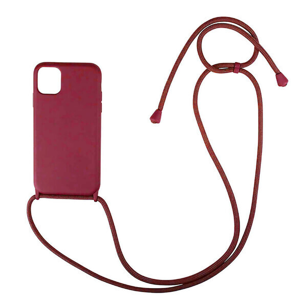 

Силиконовый чехол на шнурке iLoungeMax Shoulder Strap Wine для iPhone 12 mini