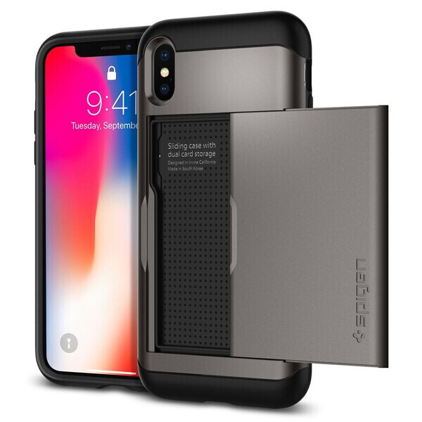 

Чехол Spigen Slim Armor CS Gunmetal для iPhone X | XS
