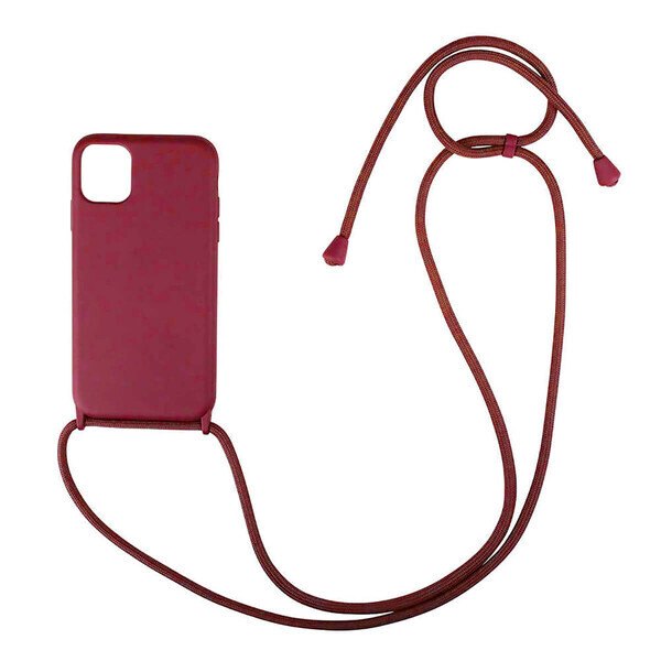 

Силиконовый чехол на шнурке iLoungeMax Shoulder Strap Wine для iPhone 12 Pro Max