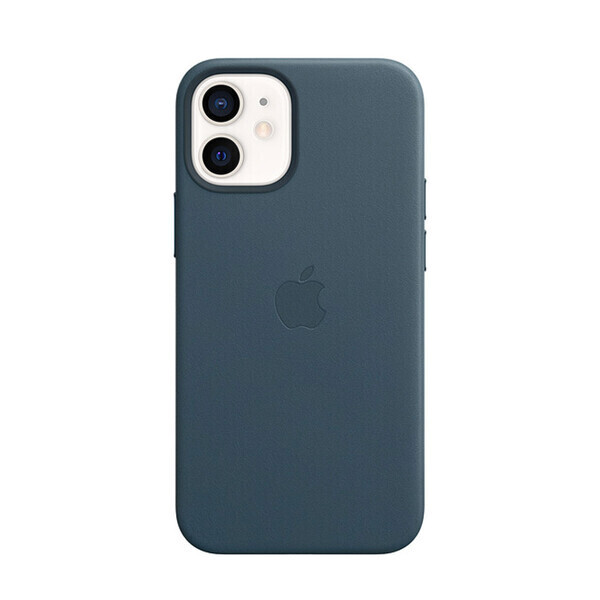 

Кожаный чехол iLoungeMax Genuine Leather Case MagSafe Baltic Blue для iPhone 12 mini ОЕМ