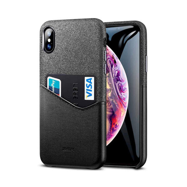 

Кожаный чехол с отделением для карт ESR Metro Series Black для iPhone XS Max